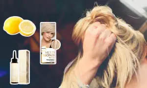 Naturalne rozjaśnianie włosów cytryną i produktami do blond refleksów.