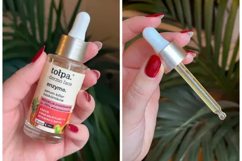 Serum z kwasem salicylowym 1% od Tołpy, które pomoże Ci pozbyć się zaskórników. Idealny wybór, jeśli zastanawiasz się, jaki kwas na zaskórniki będzie najskuteczniejszy.