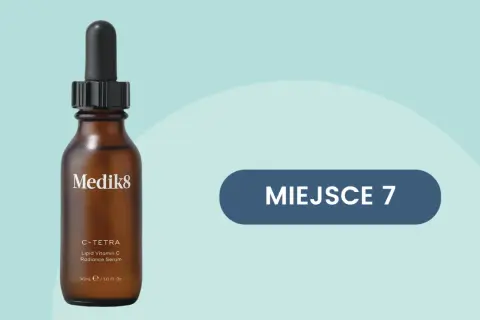 Serum Medik8 C-TETRA z lipidową witaminą C (kwas askorbinowy) dla promiennej skóry. Miejsce 7.