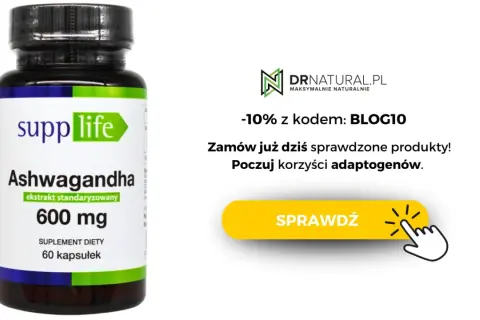 Butelka Ashwagandhy 600 mg. Odkryj korzyści adaptogenów i zamów już dziś! -10% z kodem BLOG10.