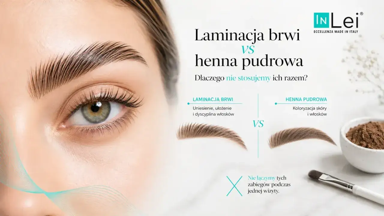 Laminacja brwi vs henna pudrowa. Dowiedz się, jak długo utrzymuje się henna pudrowa i jakie efekty daje laminacja.